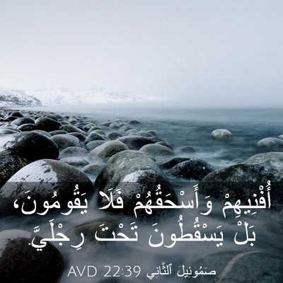 Picture 03 - صَمُوئِيلَ ٱلثَّانِي 22:39 AVD - أُفْنِيهِمْ - Bible Verse Picture