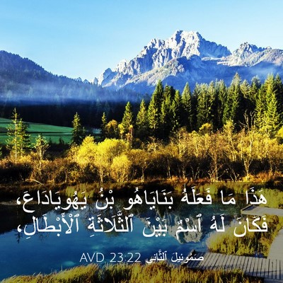 Picture 03 - صَمُوئِيلَ ٱلثَّانِي 23:22 AVD - هَذَا مَا فَعَلَهُ - Bible Verse Picture