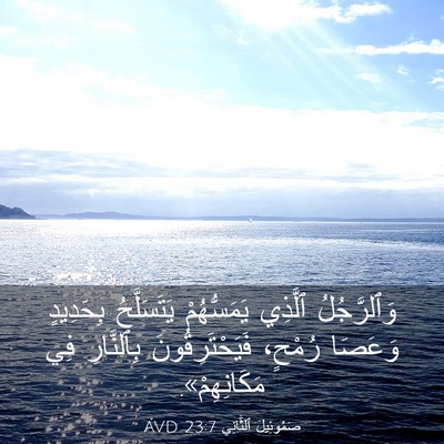 Picture 03 - صَمُوئِيلَ ٱلثَّانِي 23:7 AVD - وَٱلرَّجُلُ ٱلَّذِي - Bible Verse Picture