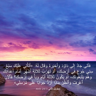 Picture 03 - صَمُوئِيلَ ٱلثَّانِي 24:13 AVD - فَأَتَى جَادُ إِلَى - Bible Verse Picture