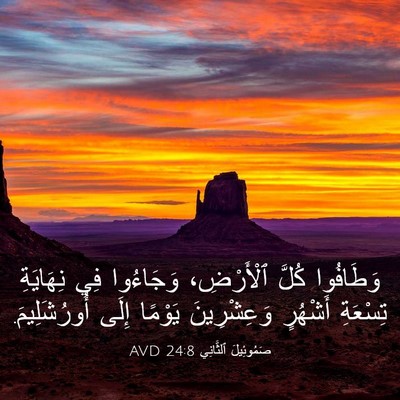 Picture 03 - صَمُوئِيلَ ٱلثَّانِي 24:8 AVD - وَطَافُوا كُلَّ - Bible Verse Picture