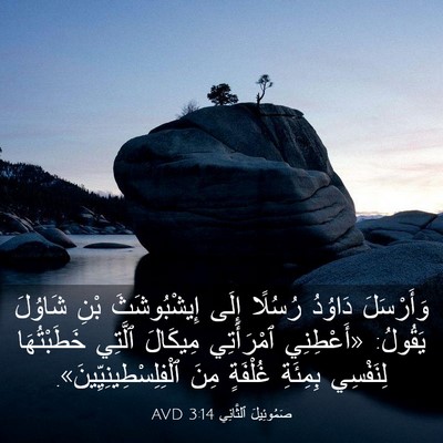Picture 03 - صَمُوئِيلَ ٱلثَّانِي 3:14 AVD - وَأَرْسَلَ دَاوُدُ - Bible Verse Picture