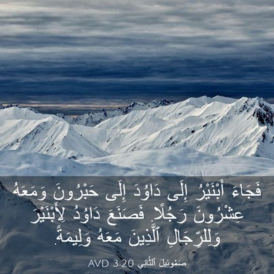 Picture 03 - صَمُوئِيلَ ٱلثَّانِي 3:20 AVD - فَجَاءَ أَبْنَيْرُ إِلَى - Bible Verse Picture