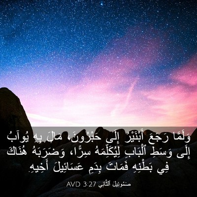 Picture 03 - صَمُوئِيلَ ٱلثَّانِي 3:27 AVD - وَلَمَّا رَجَعَ - Bible Verse Picture