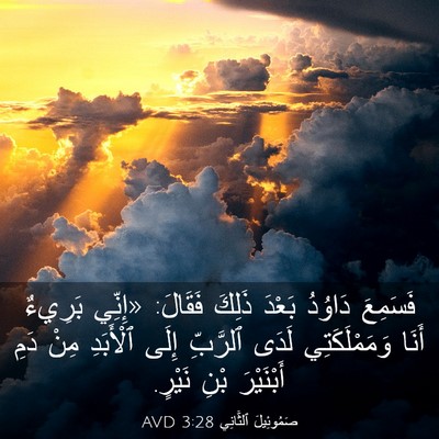 Picture 03 - صَمُوئِيلَ ٱلثَّانِي 3:28 AVD - فَسَمِعَ دَاوُدُ بَعْدَ - Bible Verse Picture