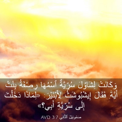 Picture 03 - صَمُوئِيلَ ٱلثَّانِي 3:7 AVD - وَكَانَتْ لِشَاوُلَ - Bible Verse Picture