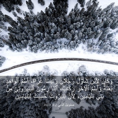Picture 03 - صَمُوئِيلَ ٱلثَّانِي 4:2 AVD - وَكَانَ لِٱبْنِ شَاوُلَ - Bible Verse Picture