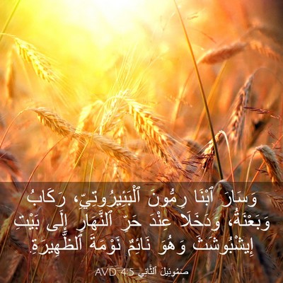 Picture 03 - صَمُوئِيلَ ٱلثَّانِي 4:5 AVD - وَسَارَ ٱبْنَا رِمُّونَ - Bible Verse Picture
