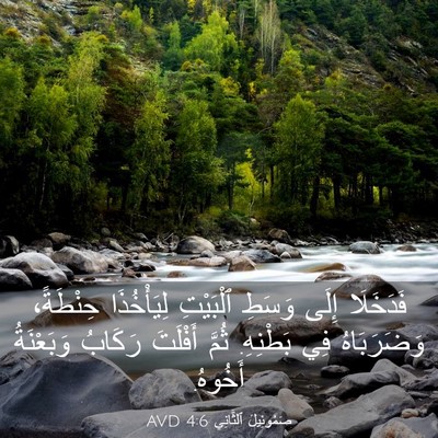 Picture 03 - صَمُوئِيلَ ٱلثَّانِي 4:6 AVD - فَدَخَلَا إِلَى وَسَطِ - Bible Verse Picture