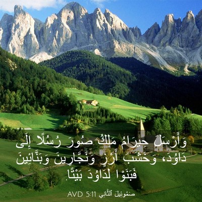 Picture 03 - صَمُوئِيلَ ٱلثَّانِي 5:11 AVD - وَأَرْسَلَ حِيرَامُ - Bible Verse Picture