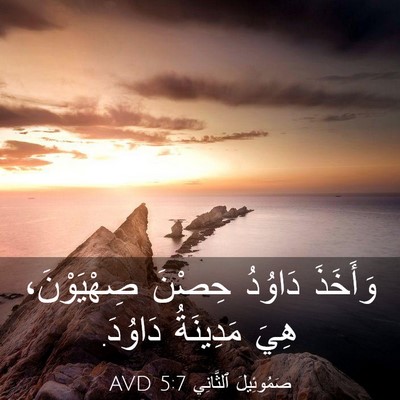 Picture 03 - صَمُوئِيلَ ٱلثَّانِي 5:7 AVD - وَأَخَذَ دَاوُدُ حِصْنَ - Bible Verse Picture