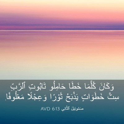 Picture 03 - صَمُوئِيلَ ٱلثَّانِي 6:13 AVD - وَكَانَ كُلَّمَا خَطَا - Bible Verse Picture