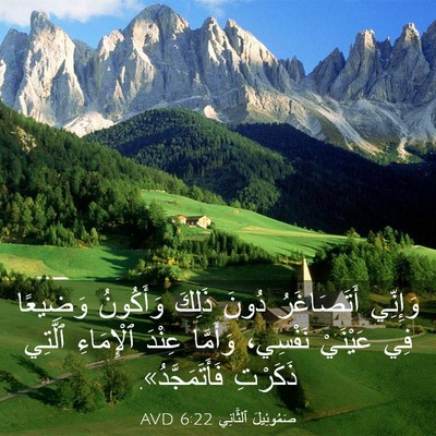 Picture 03 - صَمُوئِيلَ ٱلثَّانِي 6:22 AVD - وَإِنِّي أَتَصَاغَرُ - Bible Verse Picture