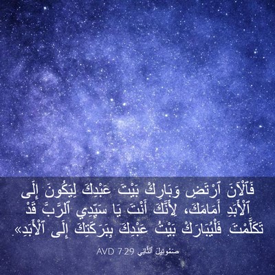Picture 03 - صَمُوئِيلَ ٱلثَّانِي 7:29 AVD - فَٱلْآنَ ٱرْتَضِ - Bible Verse Picture