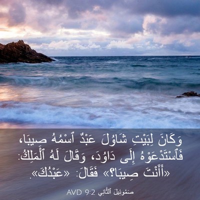 Picture 03 - صَمُوئِيلَ ٱلثَّانِي 9:2 AVD - وَكَانَ لِبَيْتِ شَاوُلَ - Bible Verse Picture