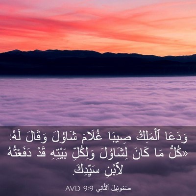Picture 03 - صَمُوئِيلَ ٱلثَّانِي 9:9 AVD - وَدَعَا ٱلْمَلِكُ صِيبَا - Bible Verse Picture