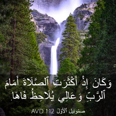 Picture 03 - صَمُوئِيلَ ٱلْأَوَّلُ 1:12 AVD - وَكَانَ إِذْ أَكْثَرَتِ - Bible Verse Picture