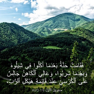 Picture 03 - صَمُوئِيلَ ٱلْأَوَّلُ 1:9 AVD - فَقَامَتْ حَنَّةُ - Bible Verse Picture