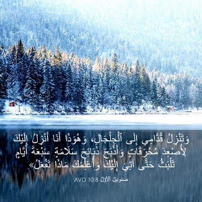 Picture 03 - صَمُوئِيلَ ٱلْأَوَّلُ 10:8 AVD - وَتَنْزِلُ قُدَّامِي - Bible Verse Picture