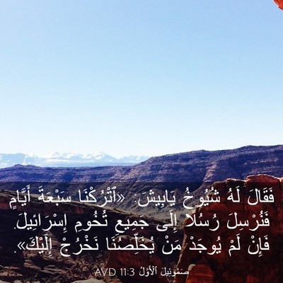 Picture 03 - صَمُوئِيلَ ٱلْأَوَّلُ 11:3 AVD - فَقَالَ لَهُ شُيُوخُ - Bible Verse Picture