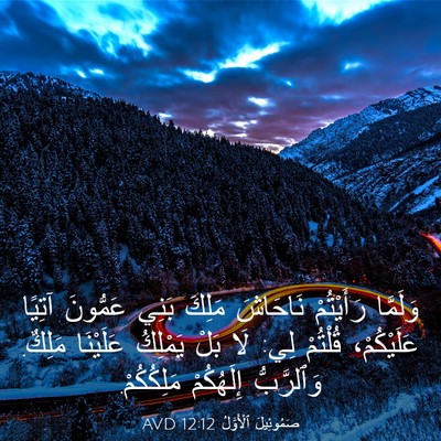Picture 03 - صَمُوئِيلَ ٱلْأَوَّلُ 12:12 AVD - وَلَمَّا رَأَيْتُمْ - Bible Verse Picture