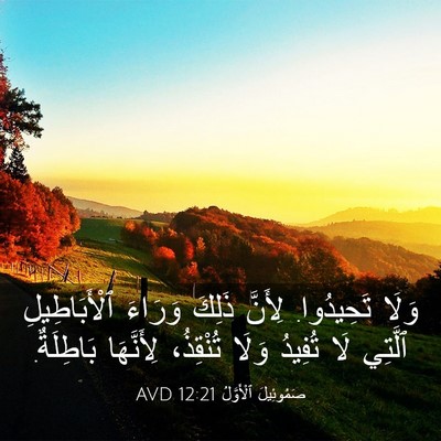 Picture 03 - صَمُوئِيلَ ٱلْأَوَّلُ 12:21 AVD - وَلَا تَحِيدُوا. لِأَنَّ - Bible Verse Picture