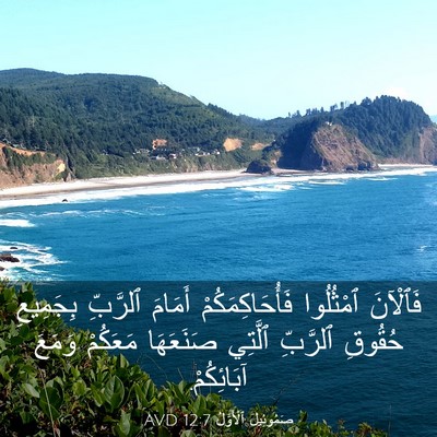 Picture 03 - صَمُوئِيلَ ٱلْأَوَّلُ 12:7 AVD - فَٱلْآنَ ٱمْثُلُوا - Bible Verse Picture