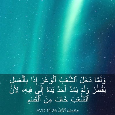 Picture 03 - صَمُوئِيلَ ٱلْأَوَّلُ 14:26 AVD - وَلَمَّا دَخَلَ ٱلشَّعْبُ - Bible Verse Picture