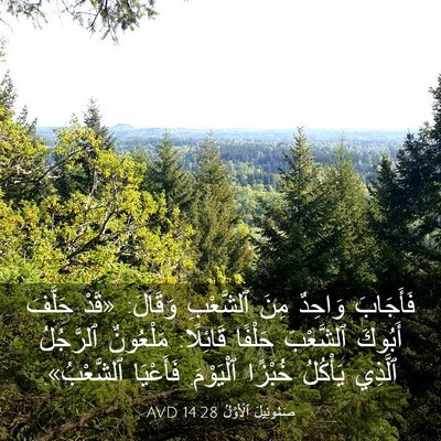 Picture 03 - صَمُوئِيلَ ٱلْأَوَّلُ 14:28 AVD - فَأَجَابَ وَاحِدٌ مِنَ - Bible Verse Picture