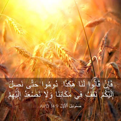 Picture 03 - صَمُوئِيلَ ٱلْأَوَّلُ 14:9 AVD - فَإِنْ قَالُوا لَنَا - Bible Verse Picture