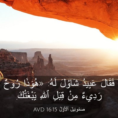 Picture 03 - صَمُوئِيلَ ٱلْأَوَّلُ 16:15 AVD - فَقَالَ عَبِيدُ شَاوُلَ - Bible Verse Picture