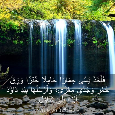 Picture 03 - صَمُوئِيلَ ٱلْأَوَّلُ 16:20 AVD - فَأَخَذَ يَسَّى حِمَارًا - Bible Verse Picture