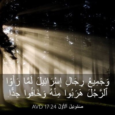 Picture 03 - صَمُوئِيلَ ٱلْأَوَّلُ 17:24 AVD - وَجَمِيعُ رِجَالِ - Bible Verse Picture