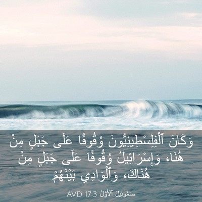 Picture 03 - صَمُوئِيلَ ٱلْأَوَّلُ 17:3 AVD - وَكَانَ - Bible Verse Picture