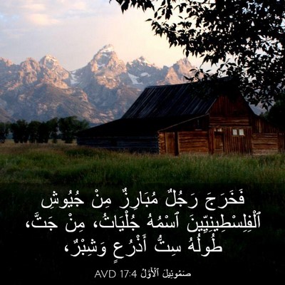 Picture 03 - صَمُوئِيلَ ٱلْأَوَّلُ 17:4 AVD - فَخَرَجَ رَجُلٌ مُبَارِزٌ - Bible Verse Picture