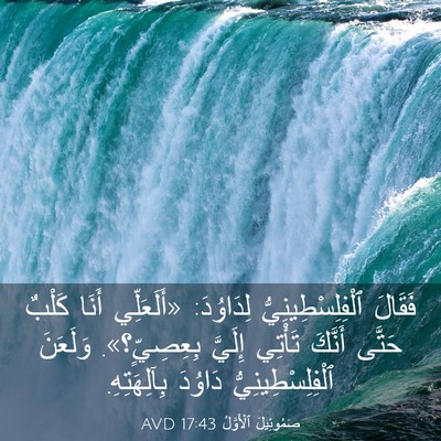 Picture 03 - صَمُوئِيلَ ٱلْأَوَّلُ 17:43 AVD - فَقَالَ ٱلْفِلِسْطِينِيُّ - Bible Verse Picture