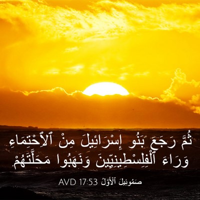 Picture 03 - صَمُوئِيلَ ٱلْأَوَّلُ 17:53 AVD - ثُمَّ رَجَعَ بَنُو - Bible Verse Picture