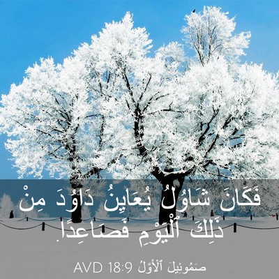 Picture 03 - صَمُوئِيلَ ٱلْأَوَّلُ 18:9 AVD - فَكَانَ شَاوُلُ يُعَايِنُ - Bible Verse Picture