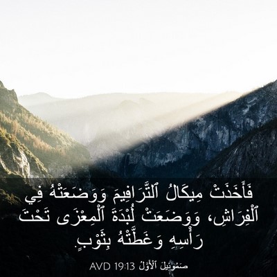 Picture 03 - صَمُوئِيلَ ٱلْأَوَّلُ 19:13 AVD - فَأَخَذَتْ مِيكَالُ - Bible Verse Picture