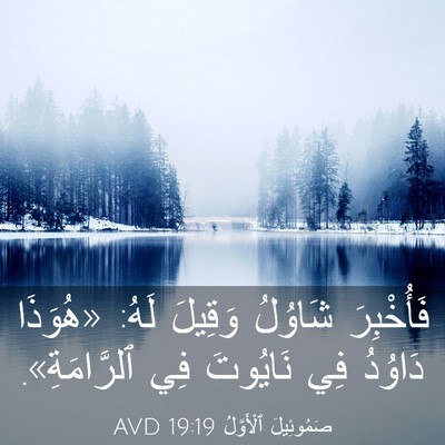Picture 03 - صَمُوئِيلَ ٱلْأَوَّلُ 19:19 AVD - فَأُخْبِرَ شَاوُلُ - Bible Verse Picture