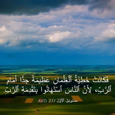 Picture 03 - صَمُوئِيلَ ٱلْأَوَّلُ 2:17 AVD - فَكَانَتْ خَطِيَّةُ - Bible Verse Picture