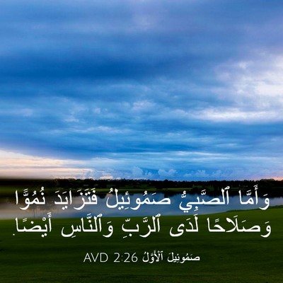 Picture 03 - صَمُوئِيلَ ٱلْأَوَّلُ 2:26 AVD - وَأَمَّا ٱلصَّبِيُّ - Bible Verse Picture