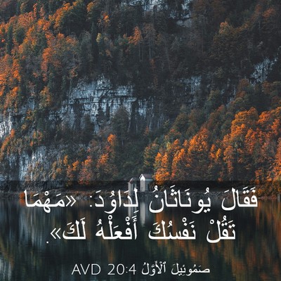 Picture 03 - صَمُوئِيلَ ٱلْأَوَّلُ 20:4 AVD - فَقَالَ يُونَاثَانُ - Bible Verse Picture