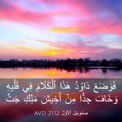 Picture 03 - صَمُوئِيلَ ٱلْأَوَّلُ 21:12 AVD - فَوَضَعَ دَاوُدُ هَذَا - Bible Verse Picture