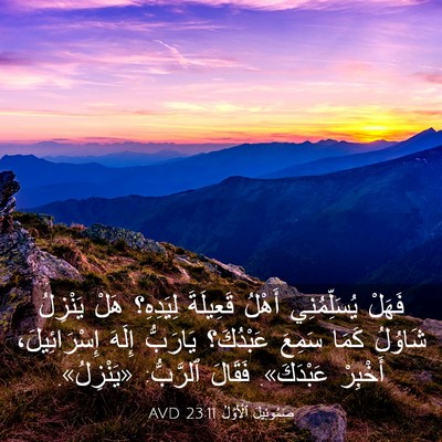 Picture 03 - صَمُوئِيلَ ٱلْأَوَّلُ 23:11 AVD - فَهَلْ يُسَلِّمُنِي - Bible Verse Picture