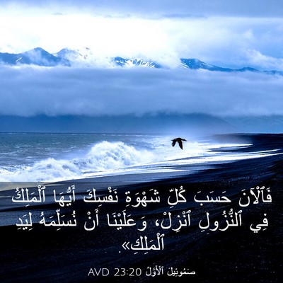 Picture 03 - صَمُوئِيلَ ٱلْأَوَّلُ 23:20 AVD - فَٱلْآنَ حَسَبَ كُلِّ - Bible Verse Picture