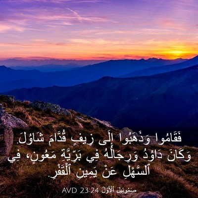 Picture 03 - صَمُوئِيلَ ٱلْأَوَّلُ 23:24 AVD - فَقَامُوا وَذَهَبُوا - Bible Verse Picture