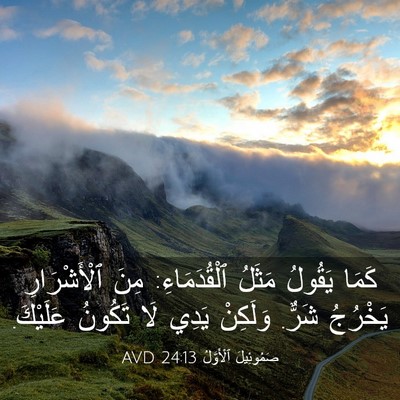Picture 03 - صَمُوئِيلَ ٱلْأَوَّلُ 24:13 AVD - كَمَا يَقُولُ مَثَلُ - Bible Verse Picture