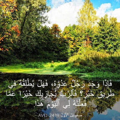 Picture 03 - صَمُوئِيلَ ٱلْأَوَّلُ 24:19 AVD - فَإِذَا وَجَدَ رَجُلٌ - Bible Verse Picture