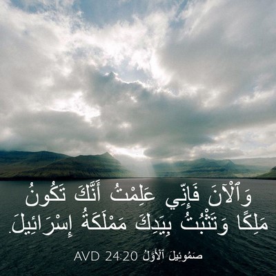 Picture 03 - صَمُوئِيلَ ٱلْأَوَّلُ 24:20 AVD - وَٱلْآنَ فَإِنِّي - Bible Verse Picture
